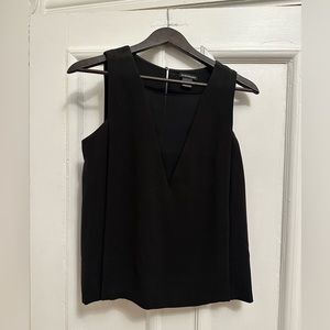 Club Monaco Sleeveless Blouse with Sheer V-neck